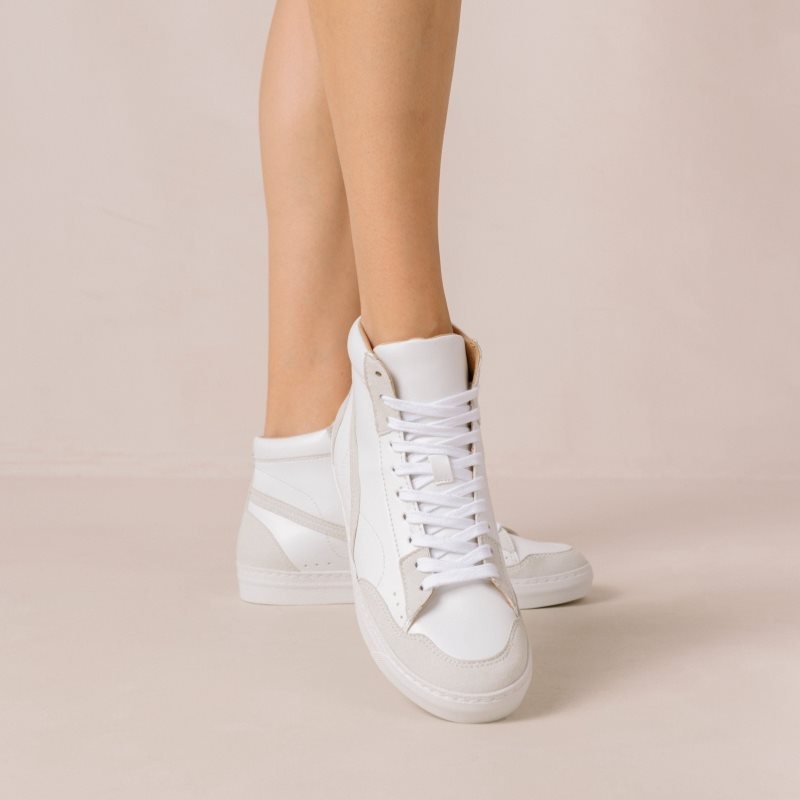 Alohas TB73 Apple Vegan Cuero Sneakers Blancos | ONQGV8761