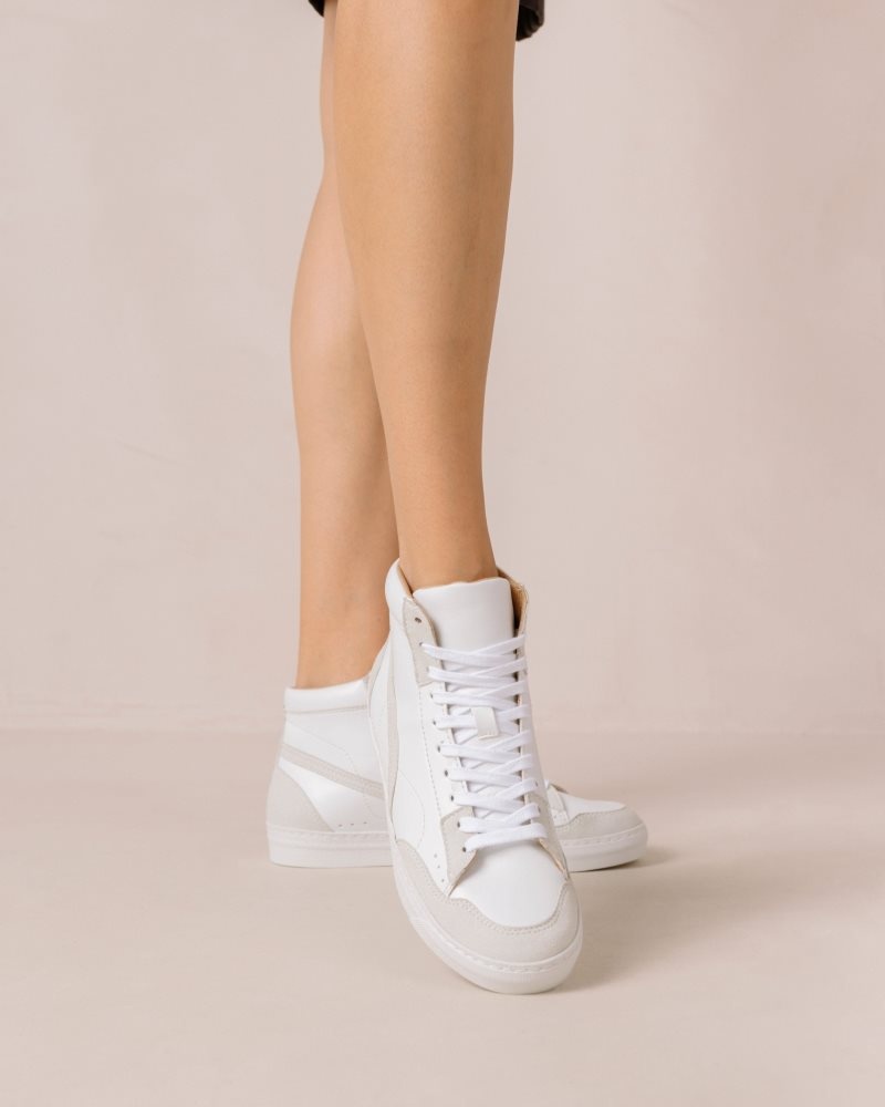 Alohas TB73 Apple Vegan Cuero Sneakers Blancos | ONQGV8761