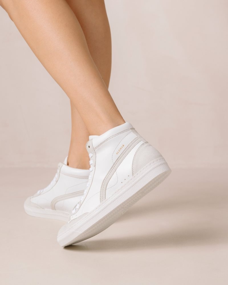 Alohas TB73 Apple Vegan Cuero Sneakers Blancos | ONQGV8761