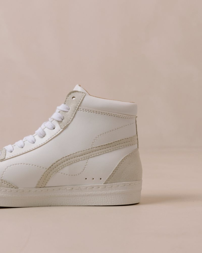 Alohas TB73 Apple Vegan Cuero Sneakers Blancos | ONQGV8761