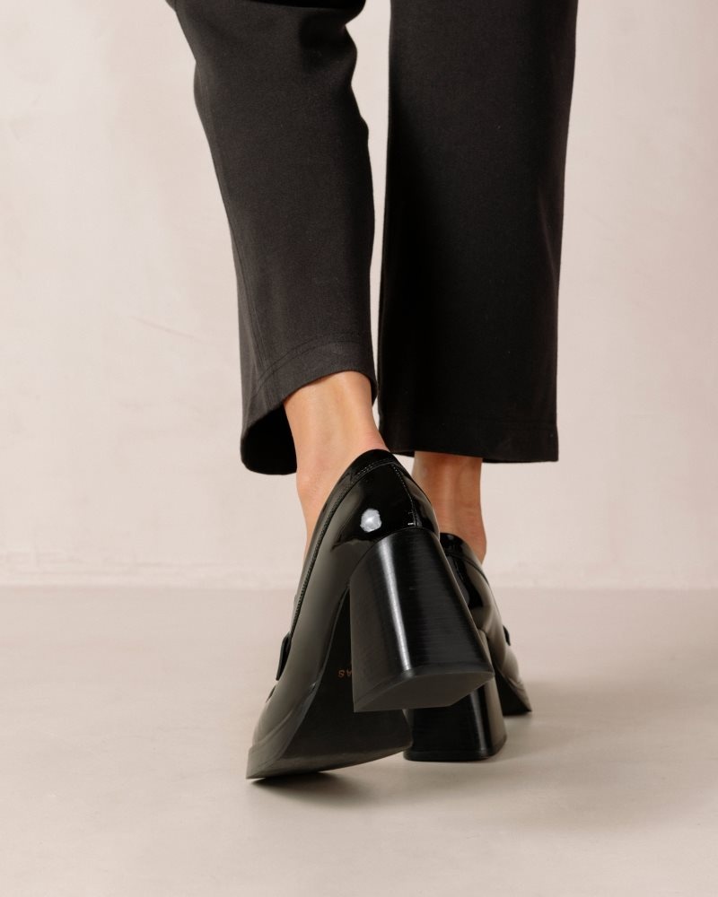 Alohas Take Off Cuero Loafers Negros | RZENA1032