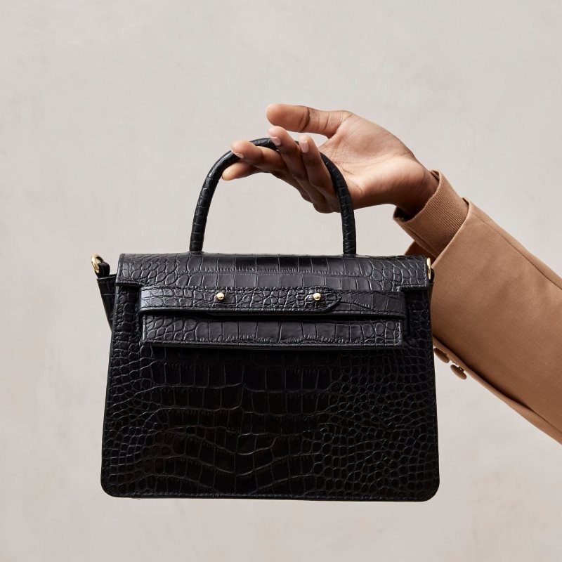 Alohas The M Exotic Cuero Handbag Negros | AMZBR1576