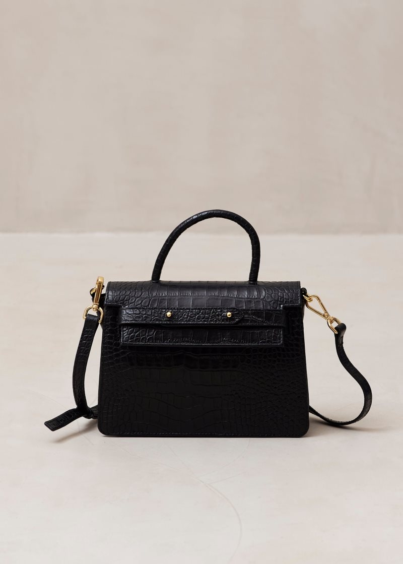 Alohas The M Exotic Cuero Handbag Negros | AMZBR1576