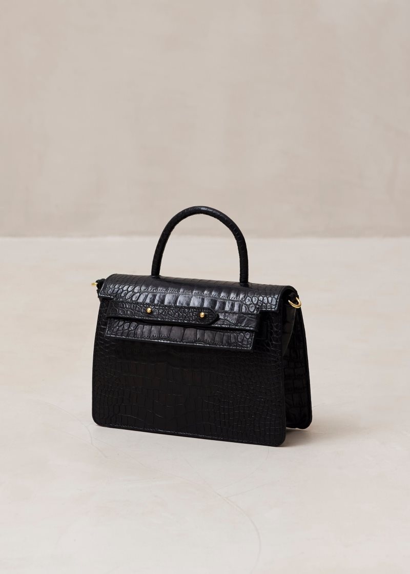 Alohas The M Exotic Cuero Handbag Negros | AMZBR1576