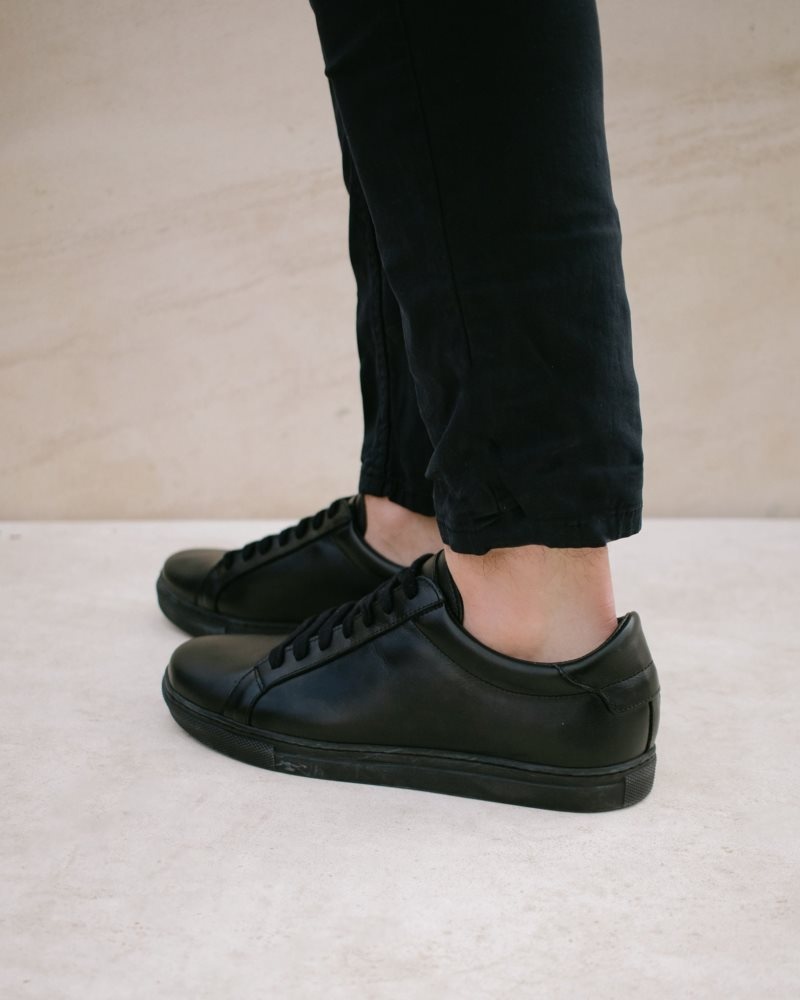 Alohas Tokyo Cuero Sneakers Negros | AXFPU0756