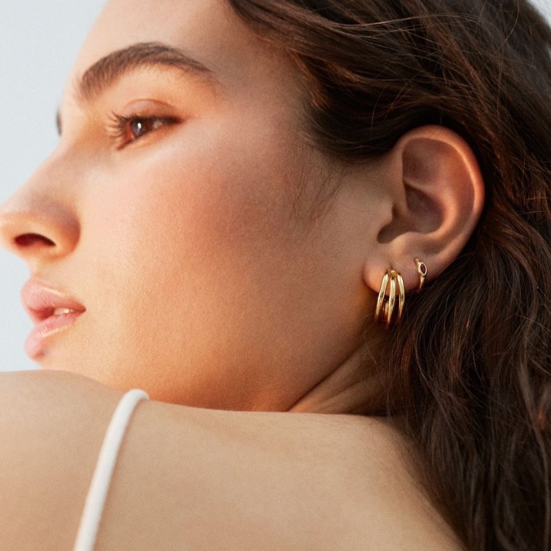 Alohas Trilogy Earrings Dorados | EJQLP4723