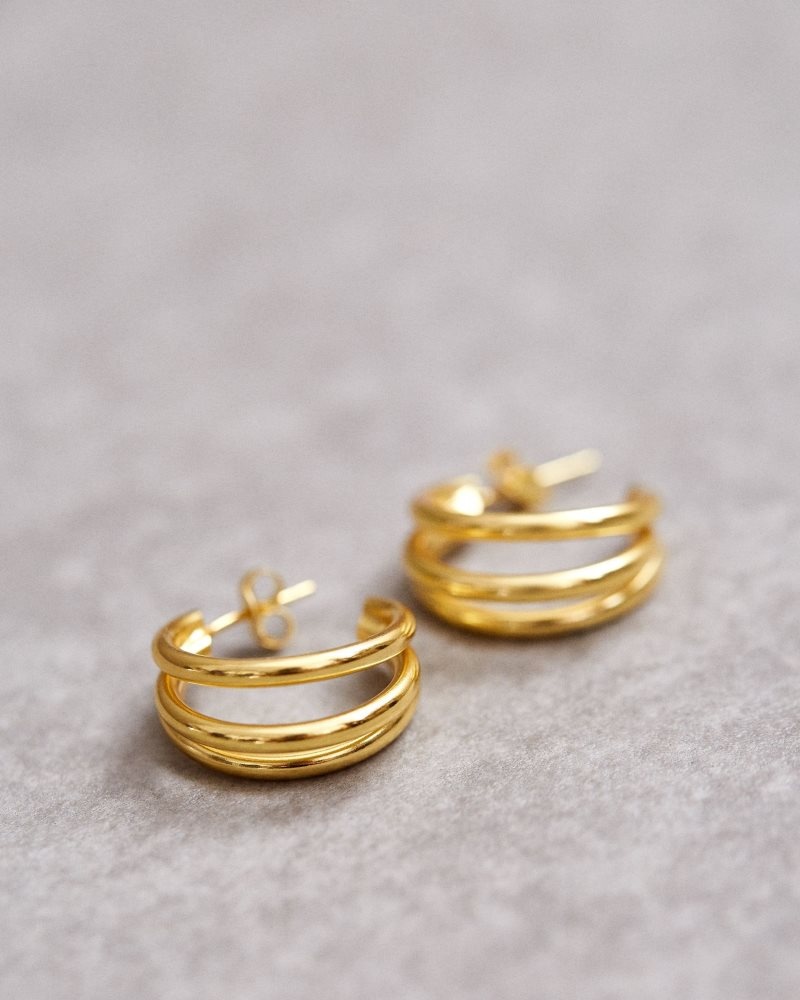 Alohas Trilogy Earrings Dorados | EJQLP4723