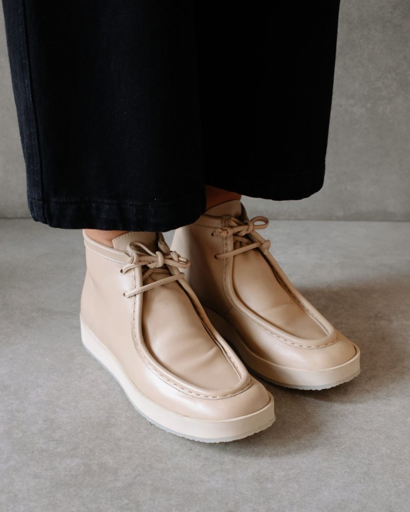 Alohas Weekend Cuero Loafers Grises Beige | YPCQS1873