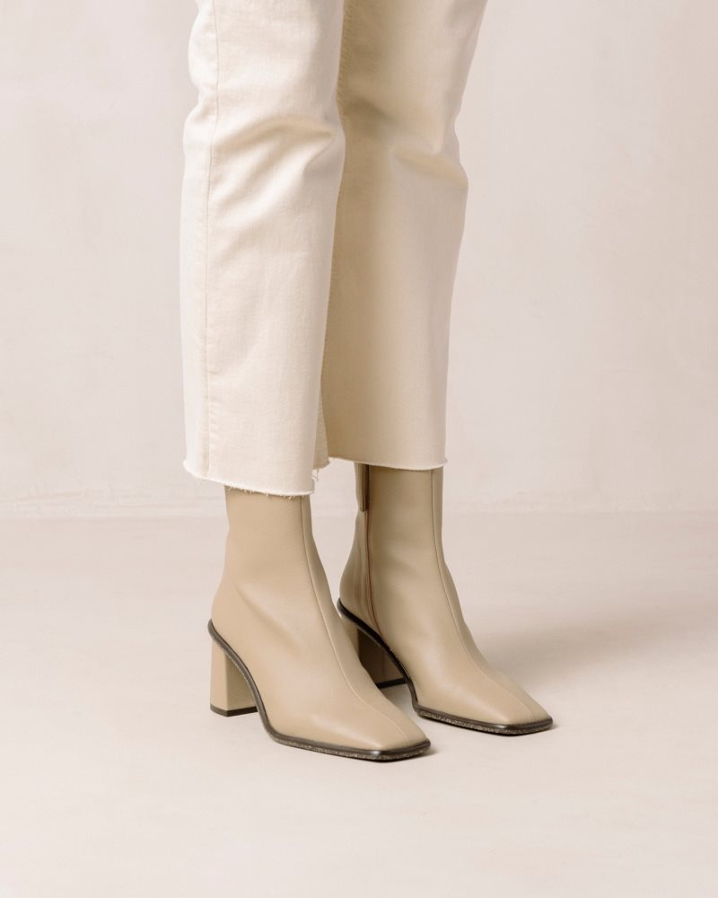 Alohas West Cactus Vegan Cuero Boots Marrom Beige | IGTHX1837