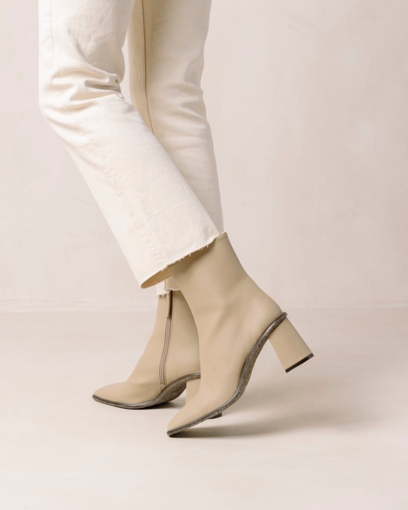 Alohas West Cactus Vegan Cuero Boots Marrom Beige | IGTHX1837