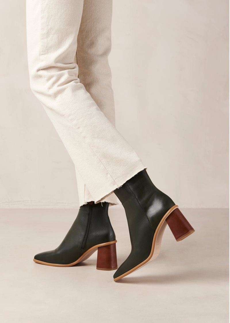 Alohas West Cuero Boots Verdes | JFEHT9831