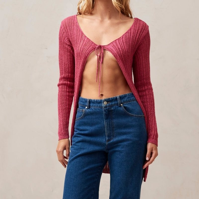 Alohas Witty Knit Top Glim Magenta | FAJCR2684