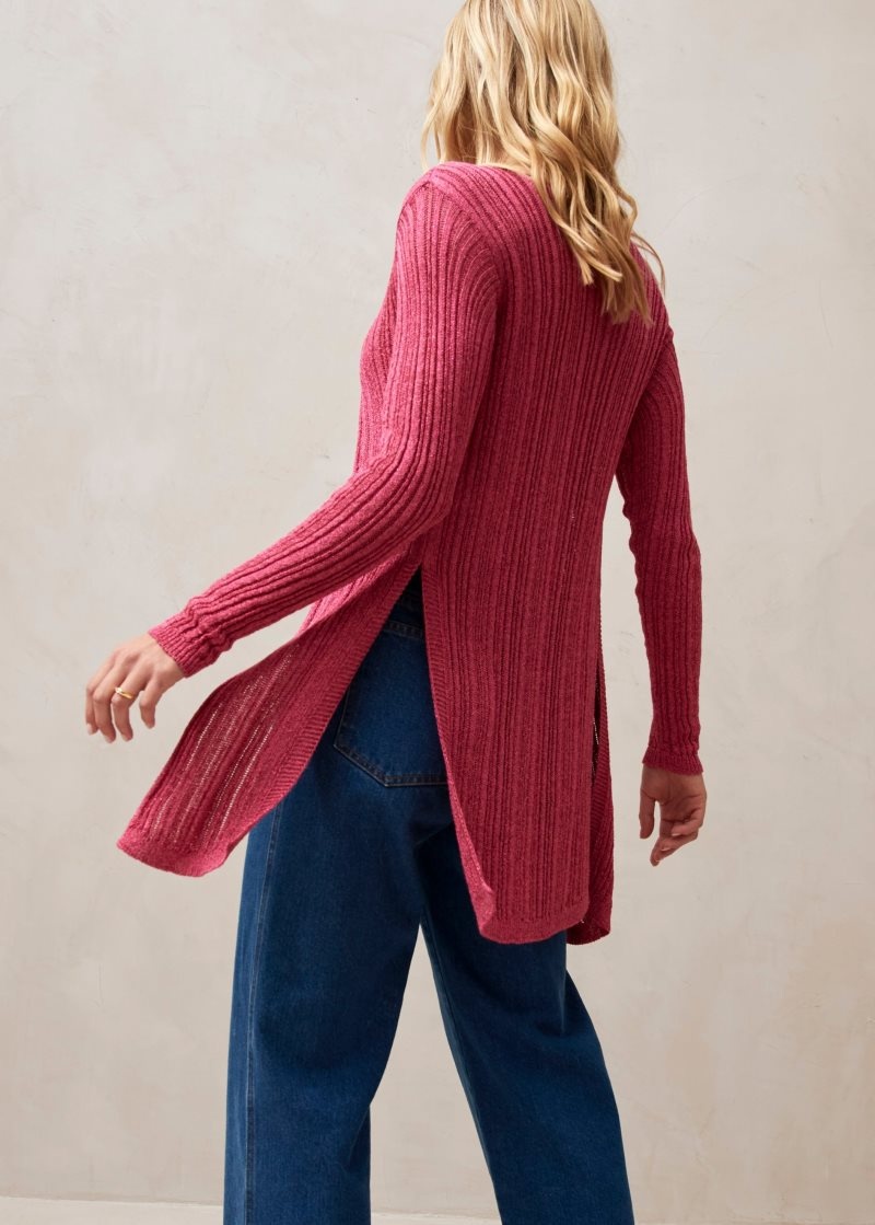 Alohas Witty Knit Top Glim Magenta | FAJCR2684