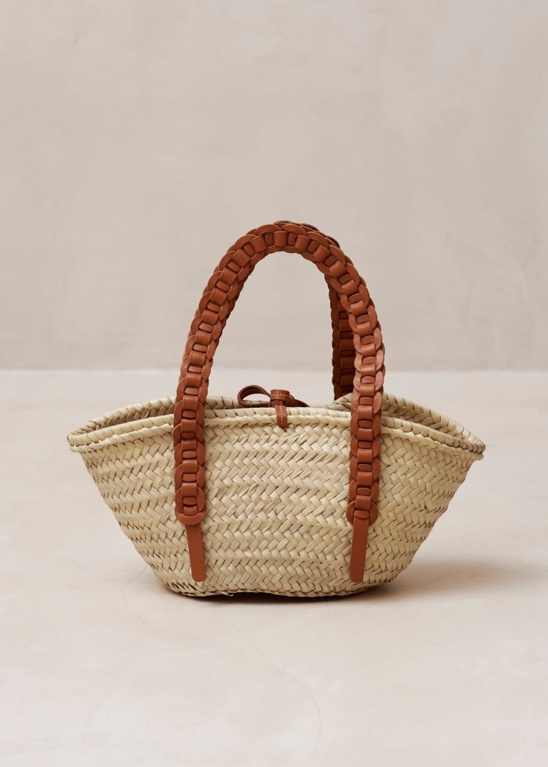 Alohas Woven Cuero Handbag Marrom | LWDUK5961