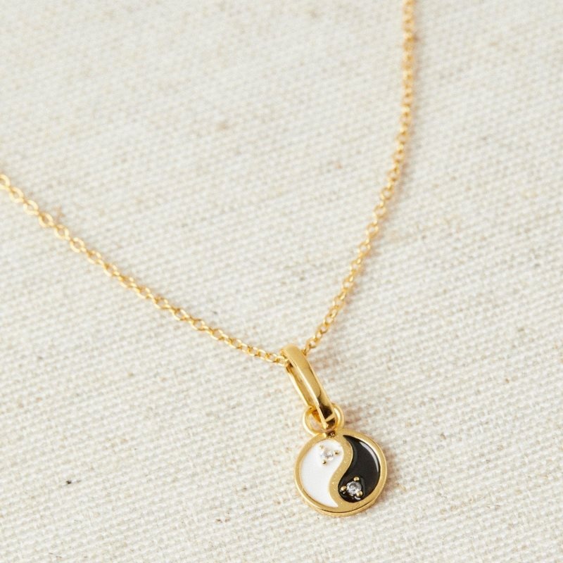 Alohas Ying Yang Necklace Dorados | JDRFL2506